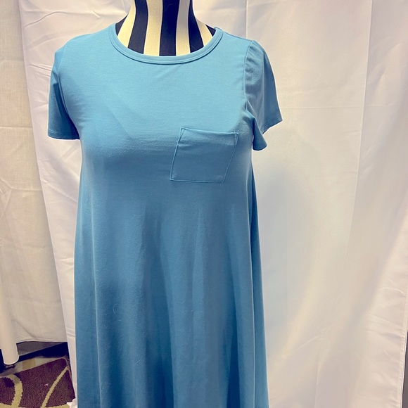 Blue LuluRoe Carly style dress - Picture 1 of 2
